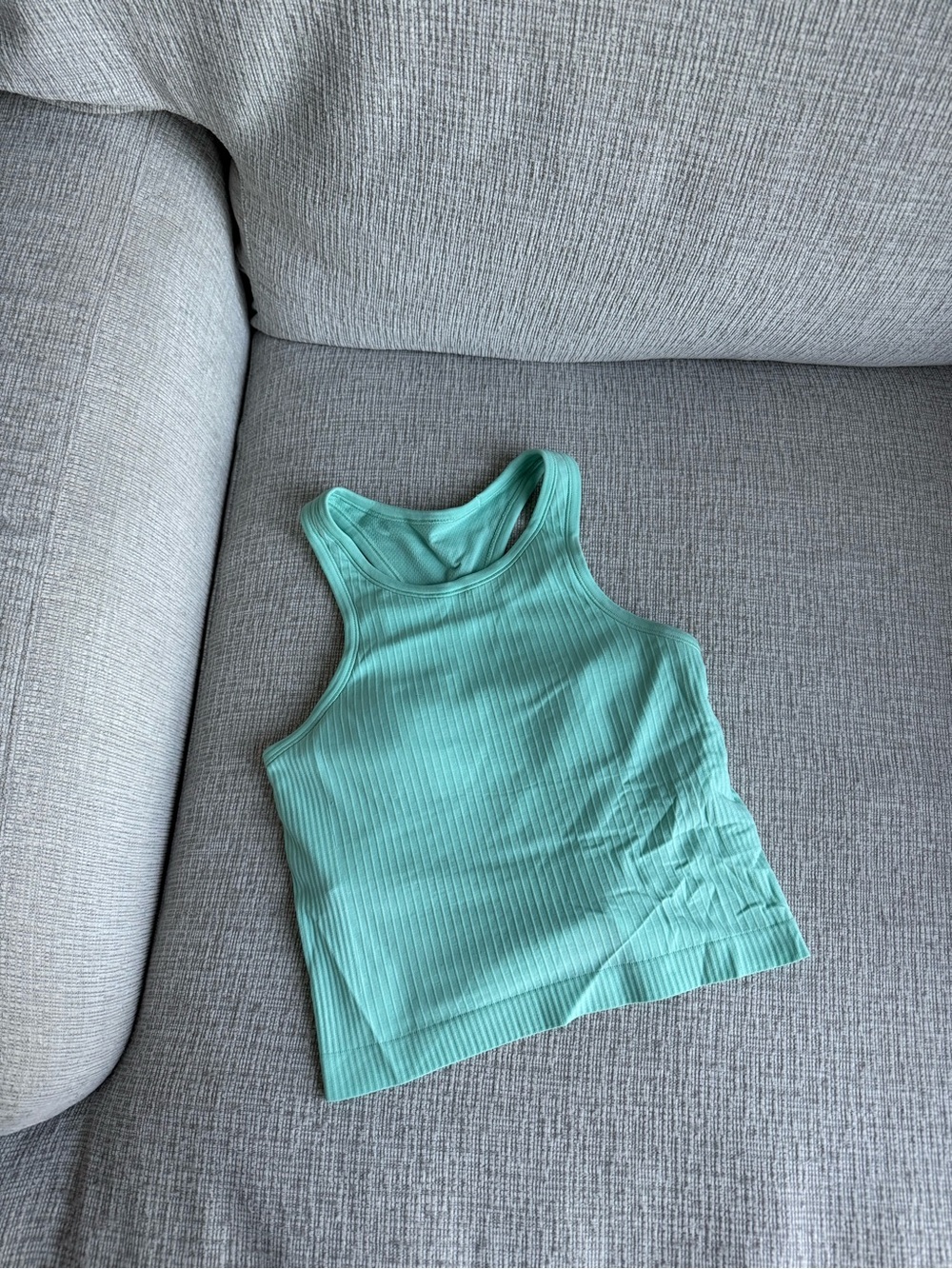 lululemon athletica Mint Green Ribbed Racerback Tank